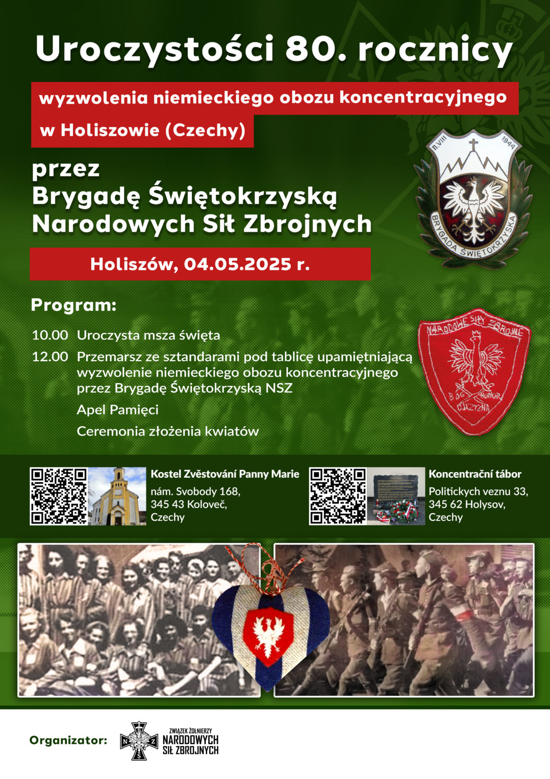 80th anniversary of the liberation of the Holiszów camp - commemoration of the heroic deed of the Holy Cross Brigade of the National Armed Forces