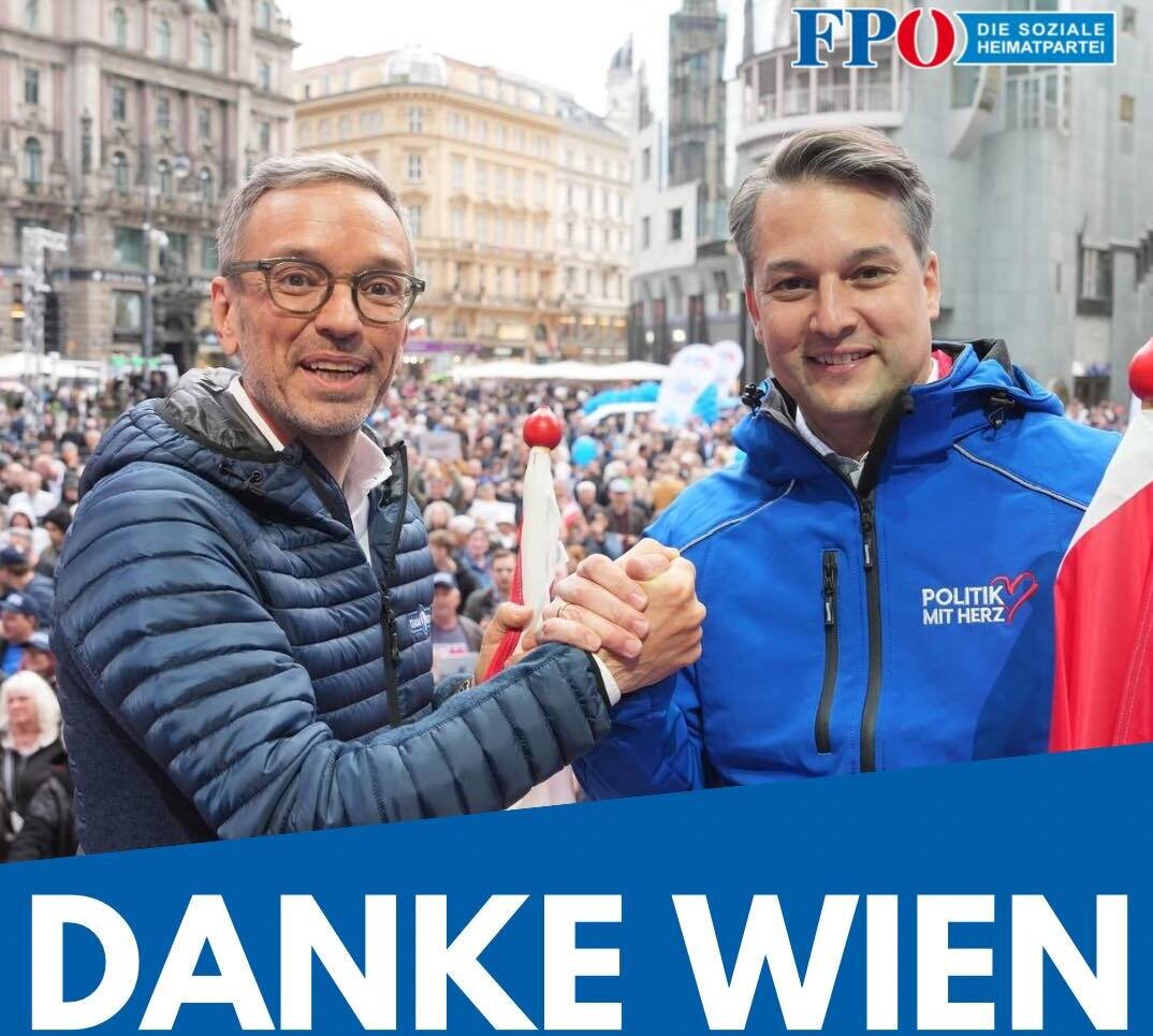 Historic success of the Freedom organization  of Austria (FPÖ) in the local elections in Vienna