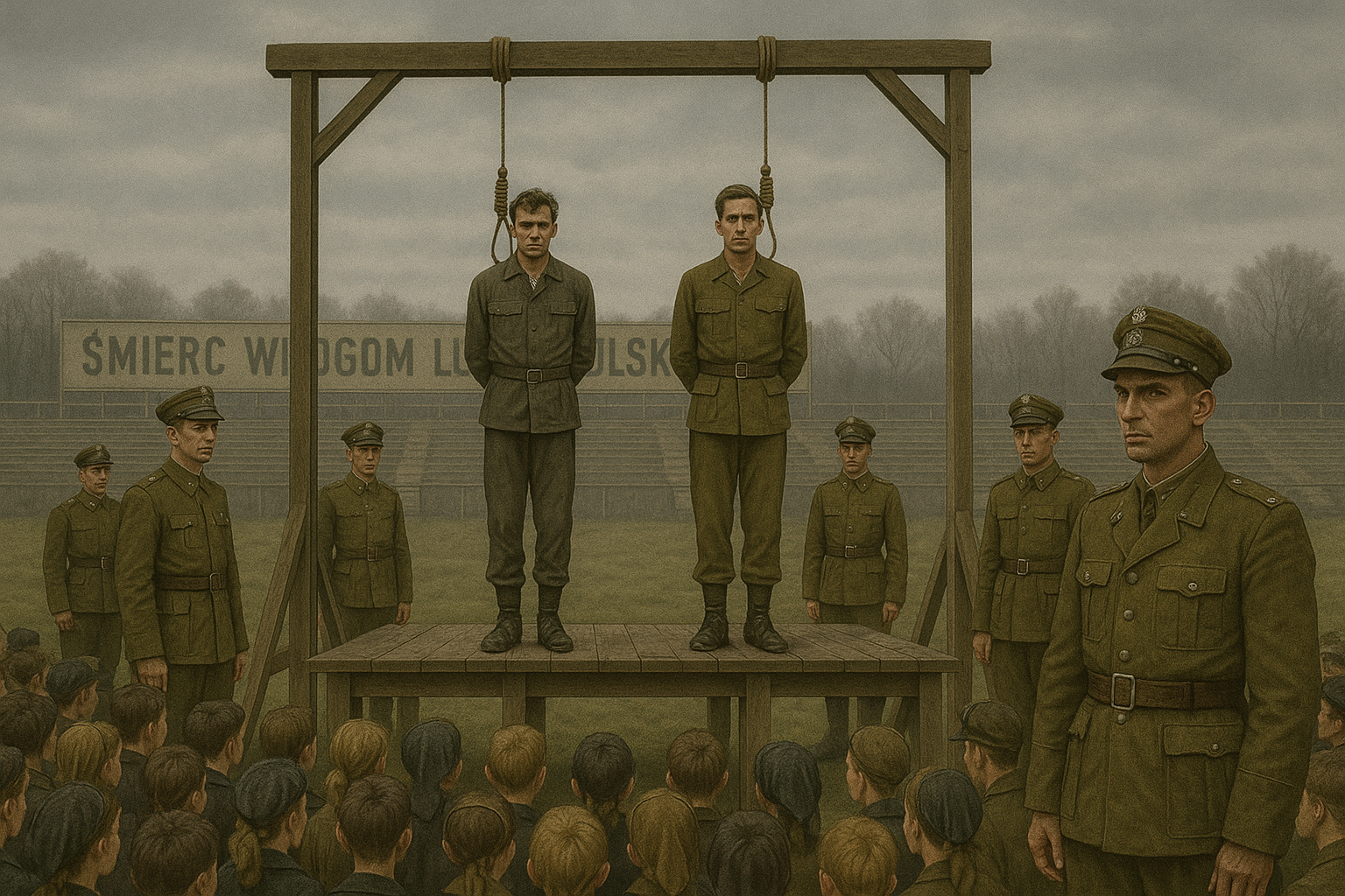 On May 24, 1946, the communists carried out a public execution of NSZ soldiers in Sanok