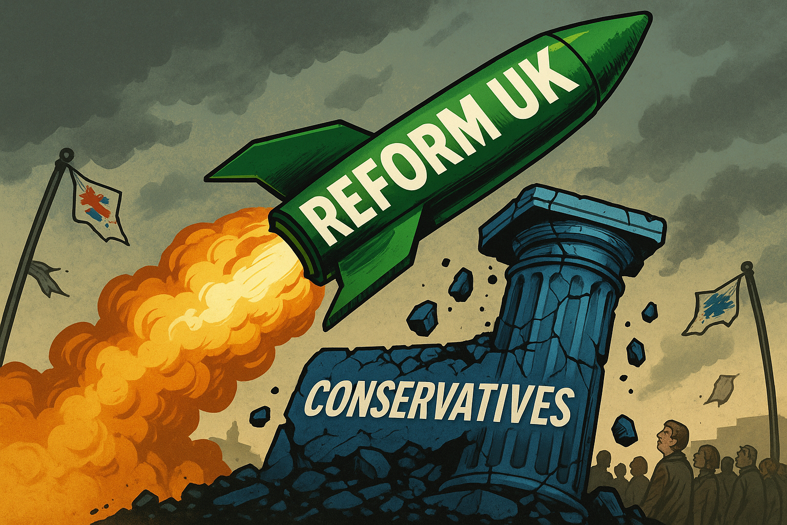 System dwuaprtyjny pęka. Brytyjscy torysi z rekordowo niskim poparciem