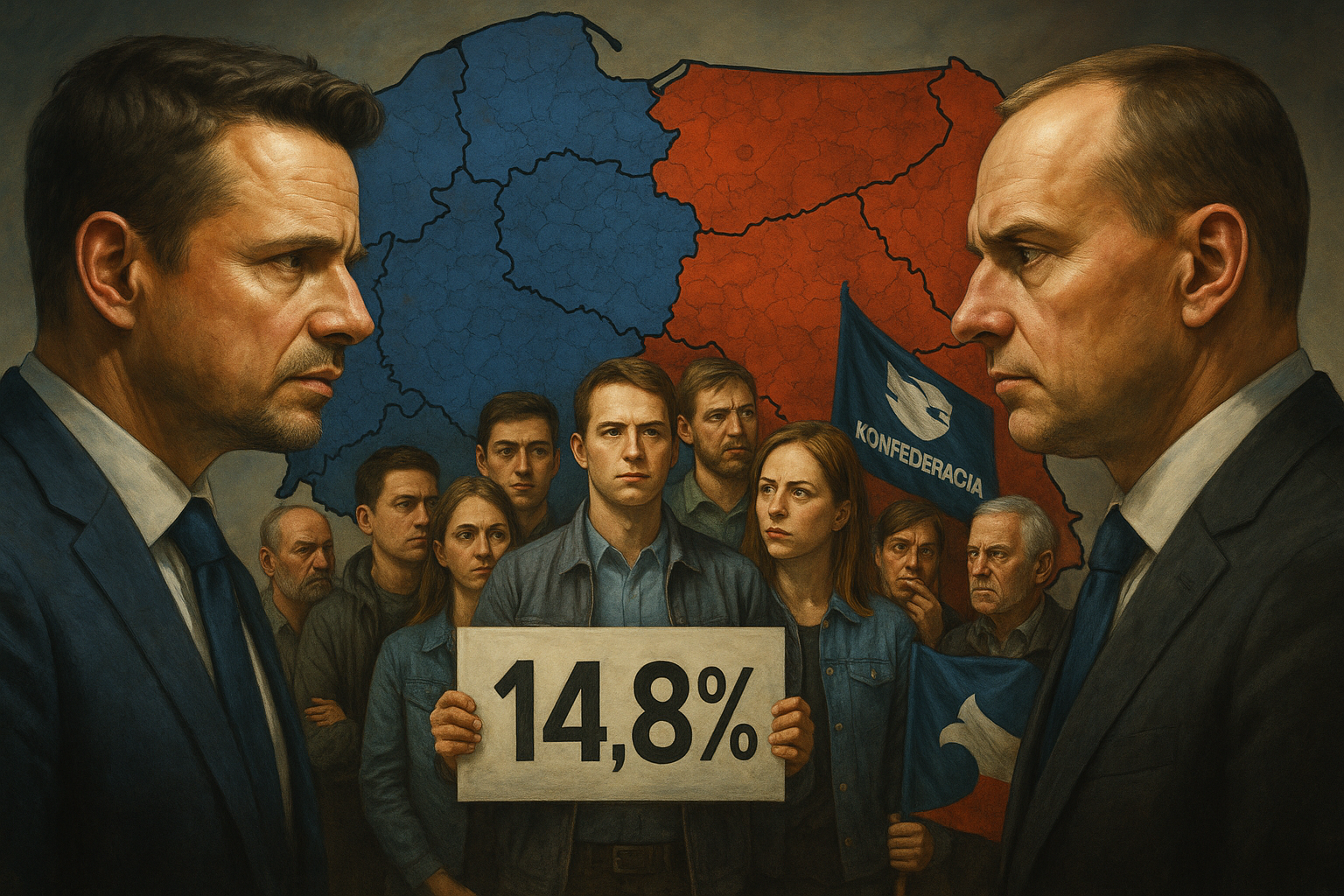 Sondaż: Duża część wyborców Mentzena chce oddać głos na Trzaskowskiego