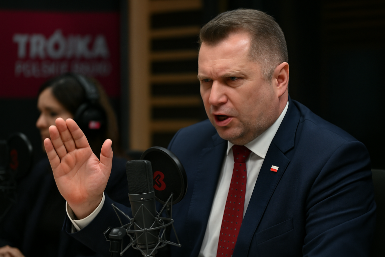 Czarnek wyszedł ze studia: “Manipulacja opinią publiczną to niedobra rzecz”