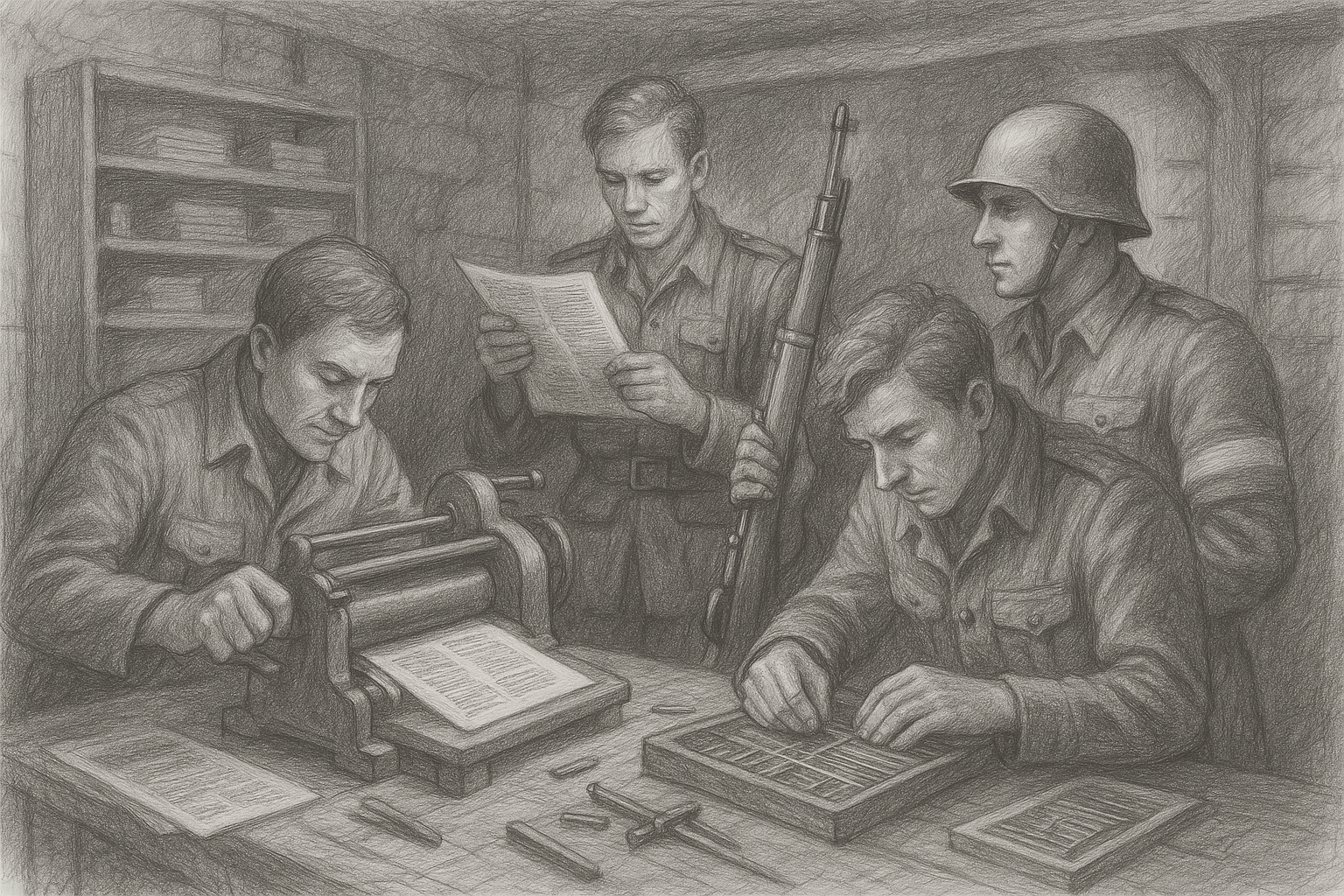 "The Rampart" – between a firearm  and a printing press