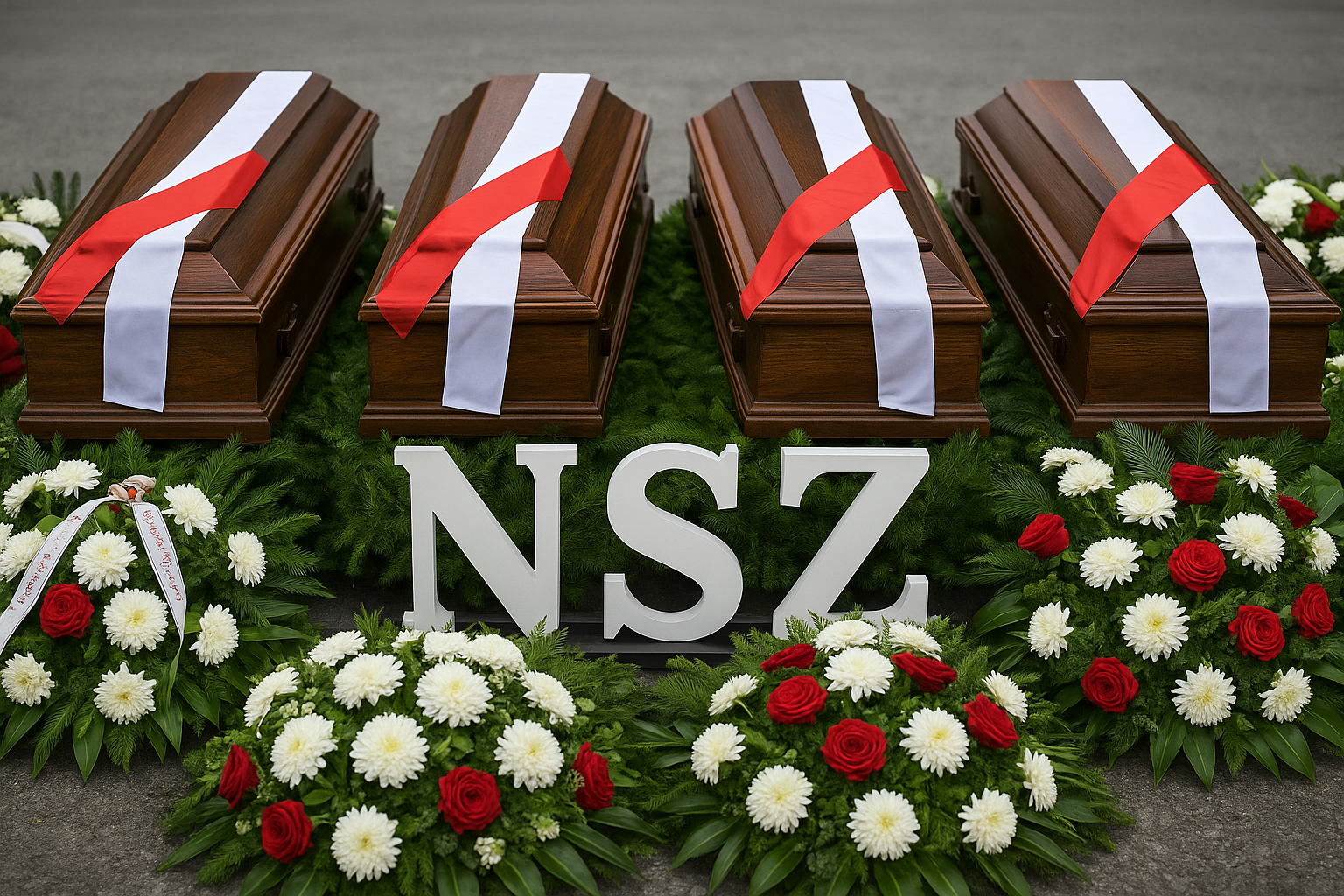 Państwowy pogrzeb żołnierzy NSZ w Górkach Wielkich. “Zdradziecko zamordowani, bo chcieli żyć w wolnym i suwerennym kraju”