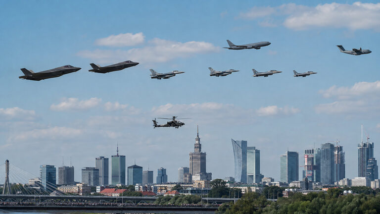 F-35, Apache i tankowce nad Warszawą. Polska pokazuje parasol powietrzny