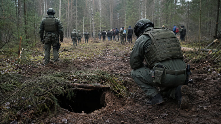 Łotwa wykryła, jak przeszli granicę. Tunel prowadził od Białorusi
