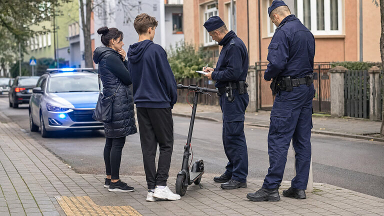 14-latek bez uprawnień na hulajnodze. Matka dostała mandat