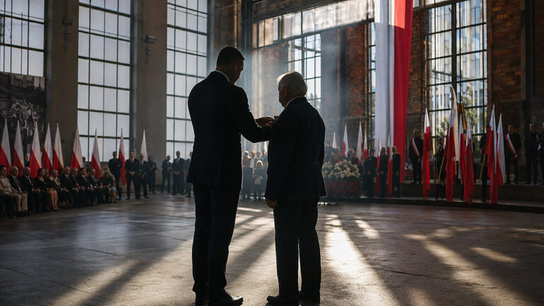Karol Nawrocki w Stoczni Gdańskiej. Hołd dla odwagi Solidarności